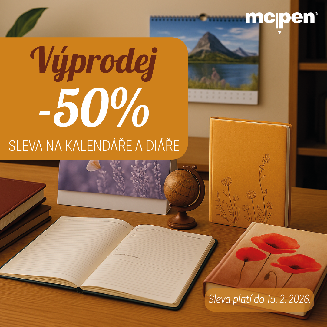 50% sleva na kalendáře a diáře