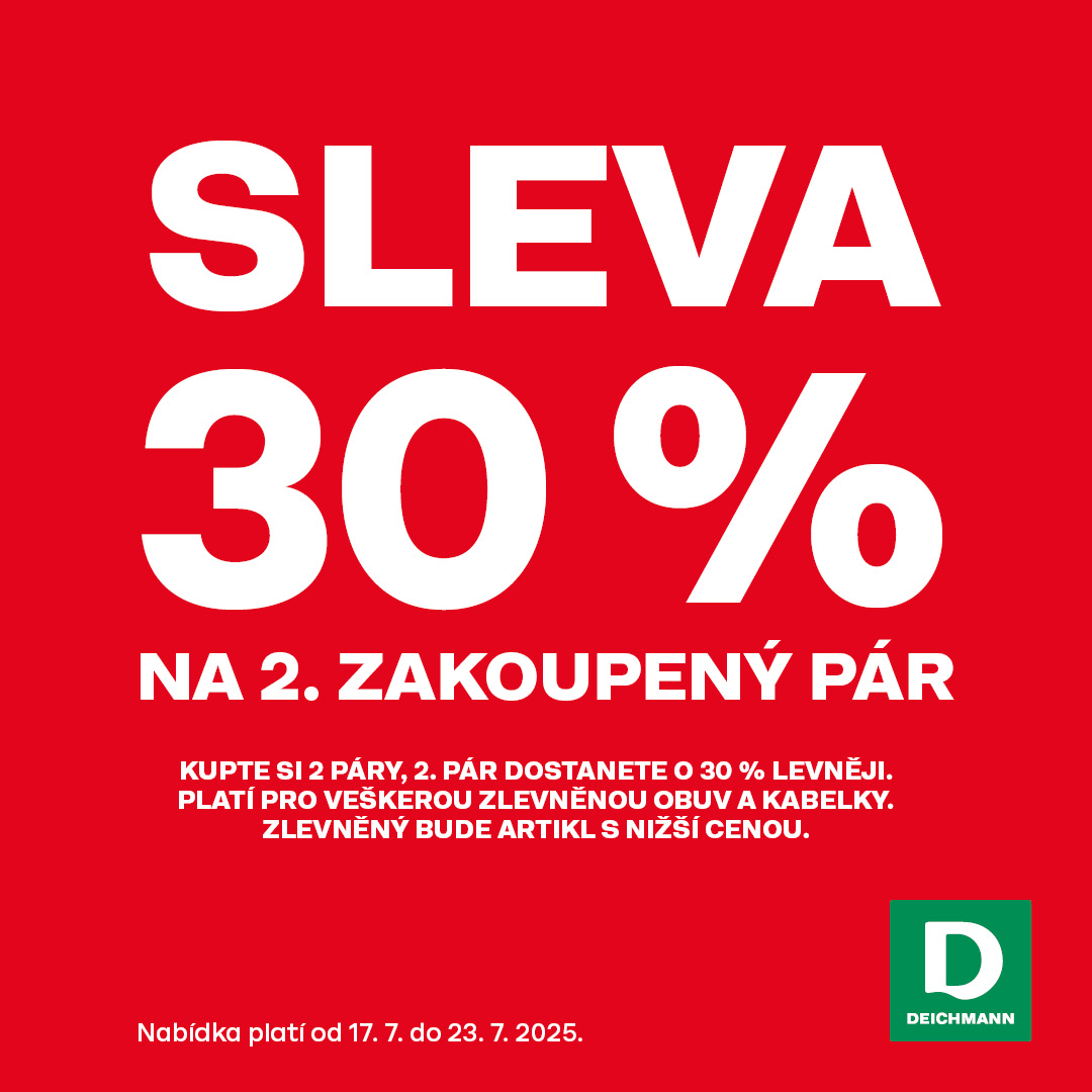 Sleva 30 % na 2. zakoupený pár
