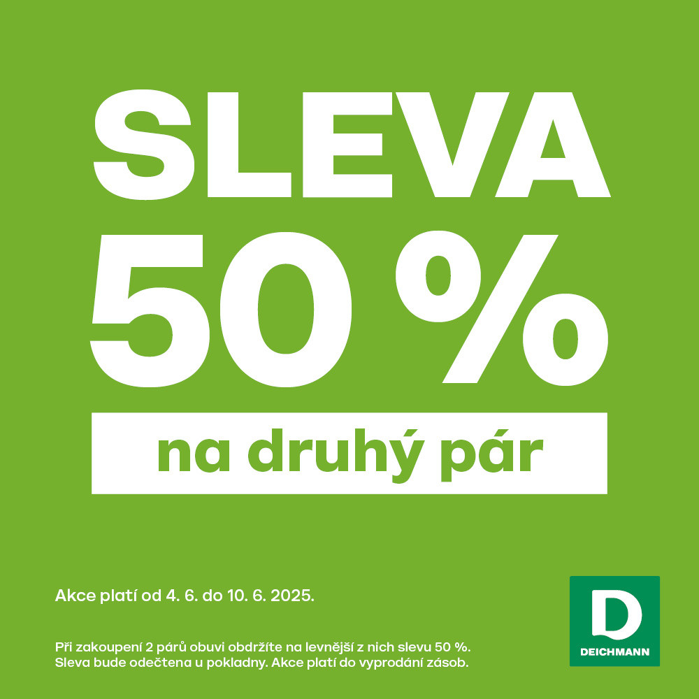 Sleva 50 % na druhý pár