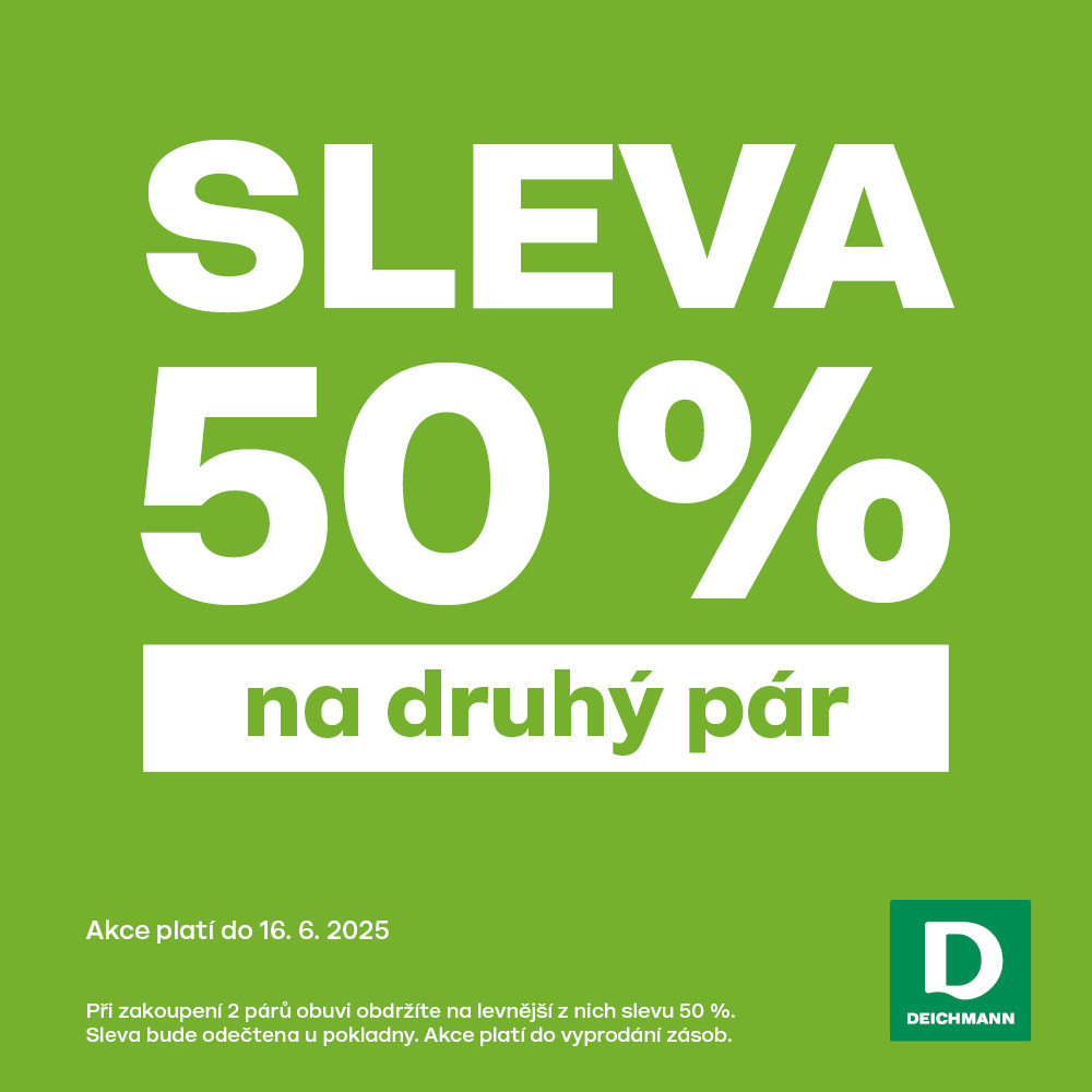 Sleva 50 % na druhý pár