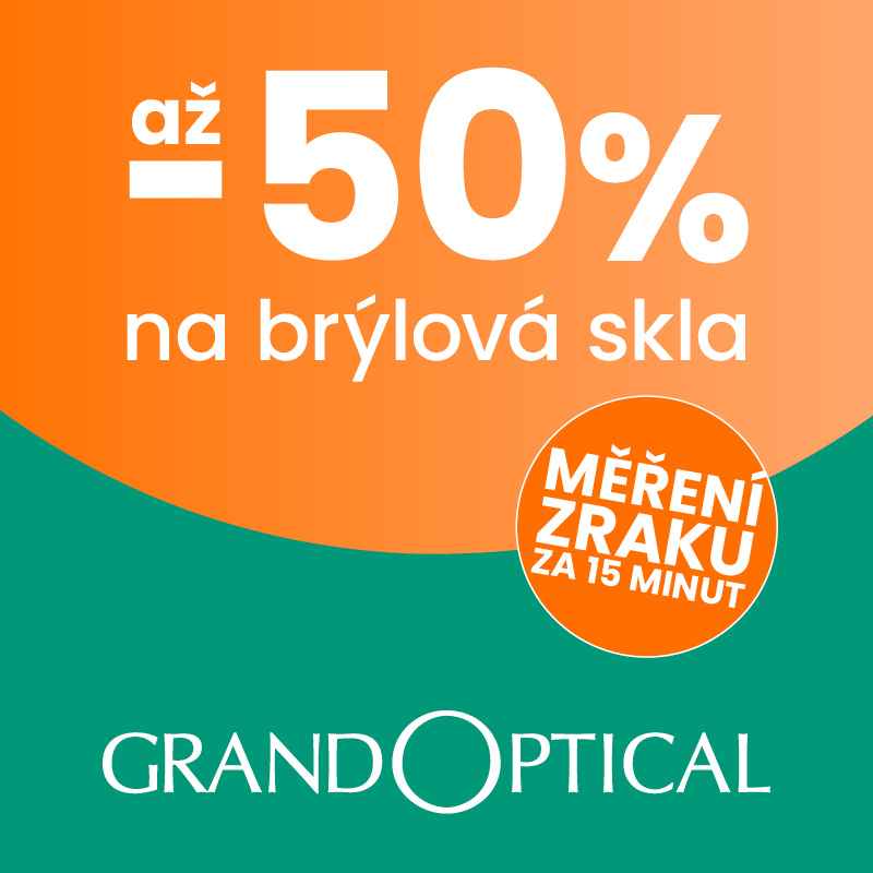Sleva až 50 % na multifokální brýle v GrandOptical