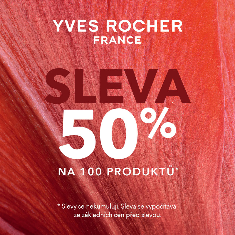 Sleva 50 % na 100 produktů
