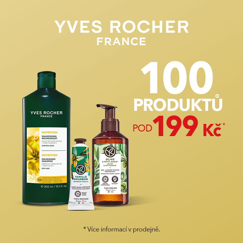 100 produktů od Yves Rocher pod 199 Kč