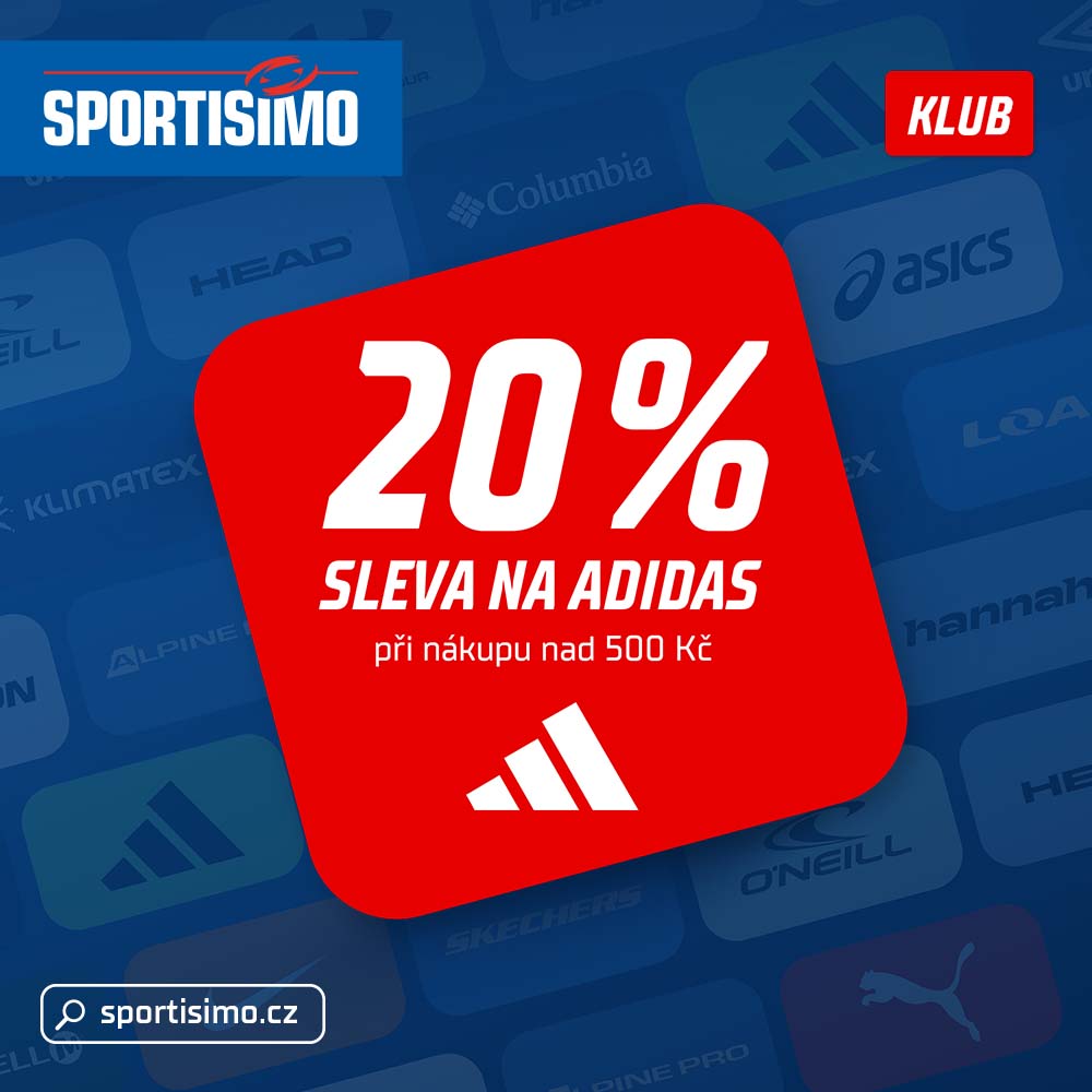 20 % na adidas v SPORTISIMO!