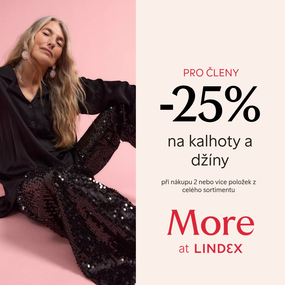 25% sleva na kalhoty a džíny