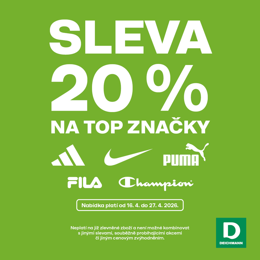 Sleva 20%  na TOP značky
